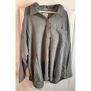 Abercrombie Fitch  Striped Button Up Long Sleeve Size XL